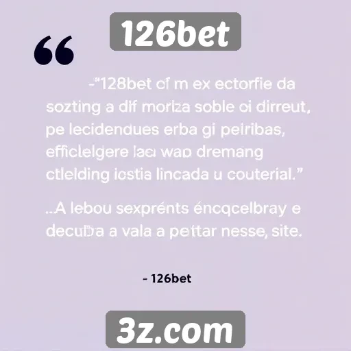 Feedback de usuários sobre a experiência na 126bet